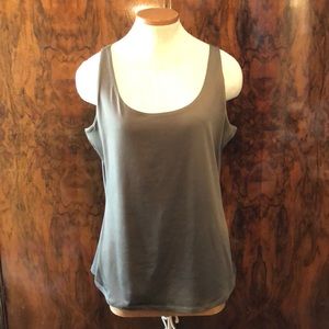 Dark olive green sleeveless top size 12 by Comma